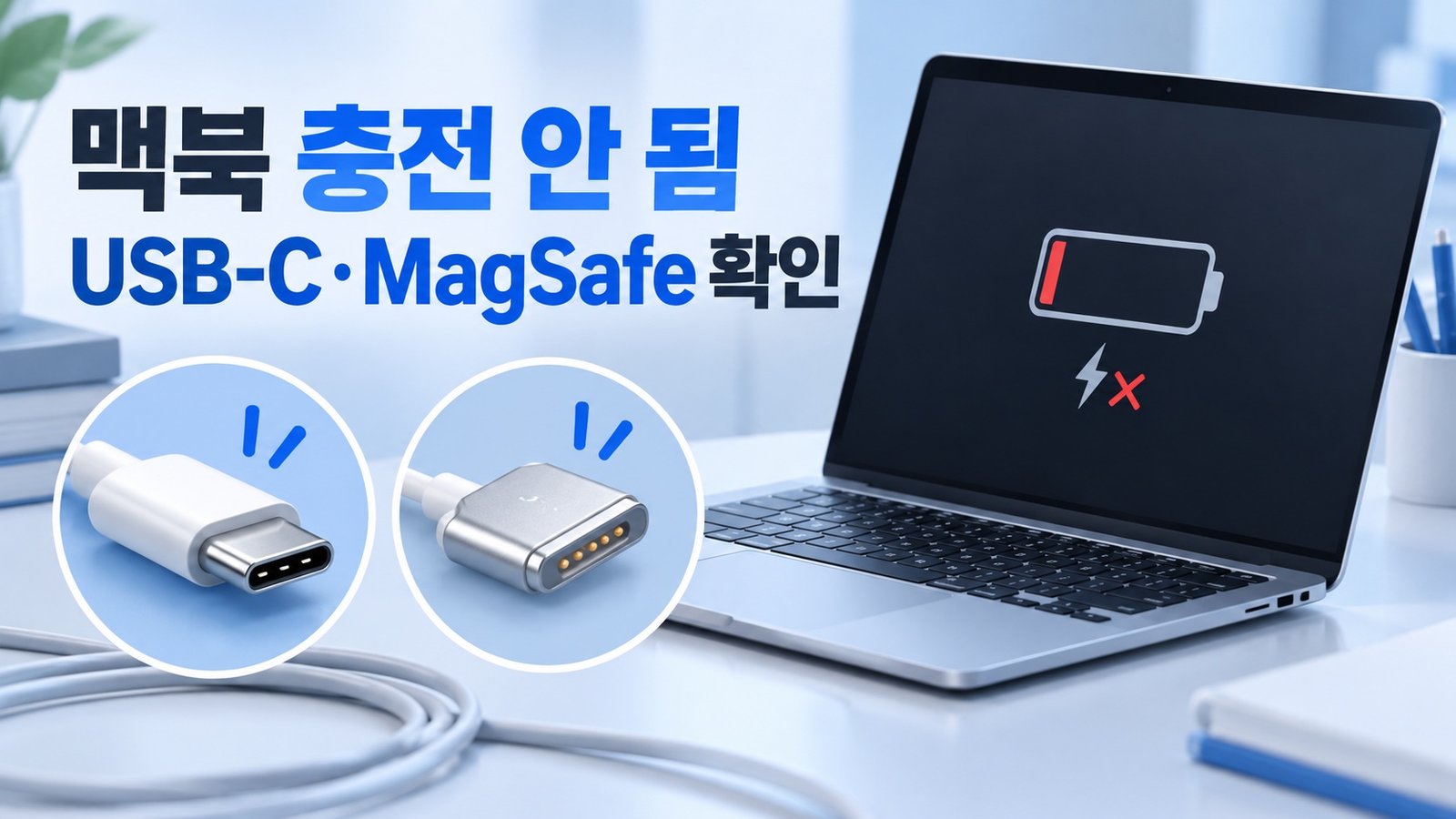 [macOS] 맥북이 충전되지 않거나 ‘충전 중이 아님’이 뜰 때 확인할 것