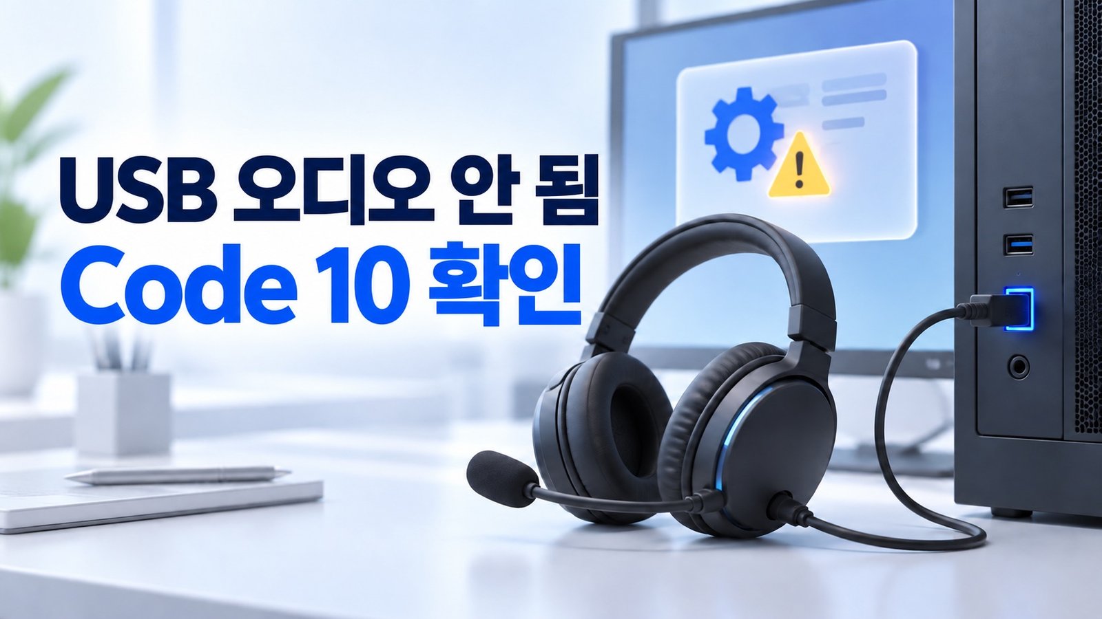 [윈도우11] 업데이트 후 USB 헤드셋·오디오가 안 나오거나 Code 10이 뜰 때 확인할 것
